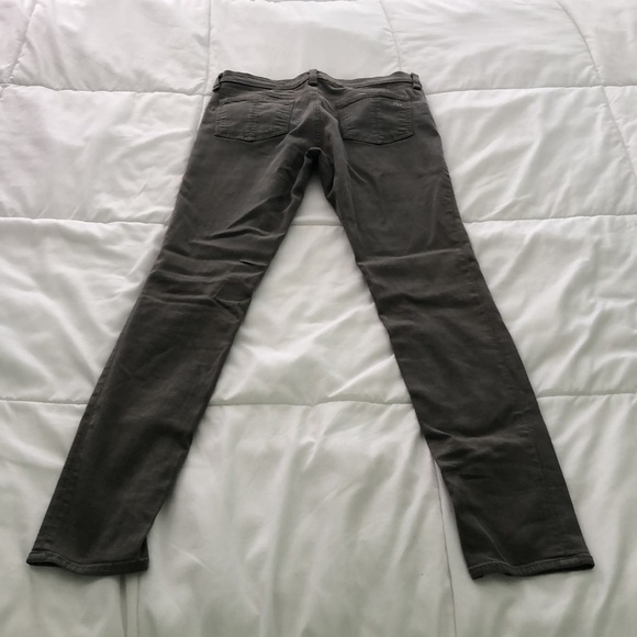Rag & Bone the skinny pants olive drab green with pockets zipper front - Picture 8 of 9